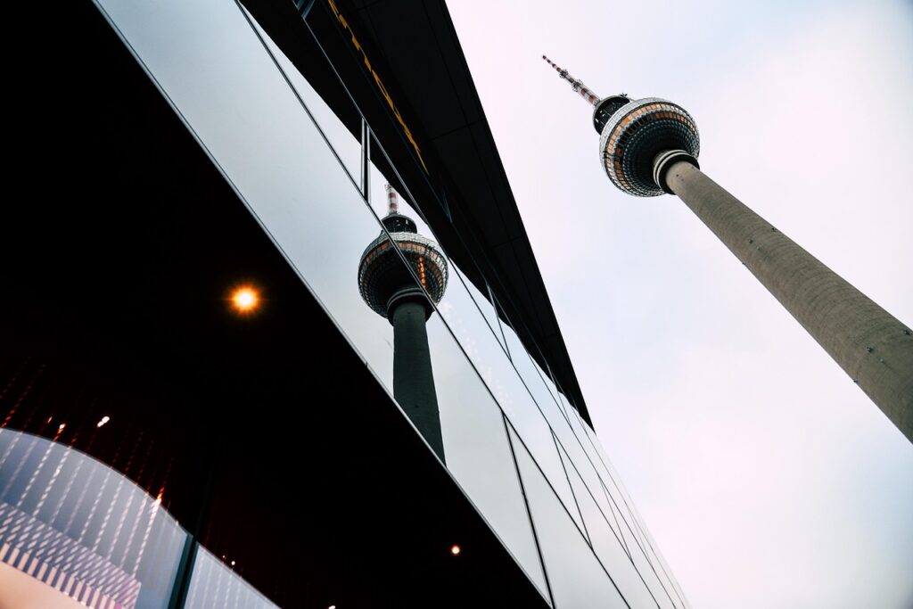 tv tower, berlin, mirroring, reflection, architecture, capital, landmark, city, alexanderplatz, tower, tourist spot, tourism, berlin, berlin, berlin, berlin, berlin-4759430.jpg